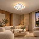Lustra LED CRINELLA 45W, Diametru 23cm, lumina Rece/Calda/Neutra, Alb