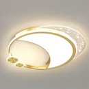 Lustră LED Marco cu Telecomandă, 76W, Dimabilă, Auriu, Metal, Acril și Sticlă, 3000K/4000K/6000K