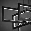 Lustra LED cu telecomanda ,Suspendata 96W, 4 Elemente, lumina Rece/Calda/Neutra, Dimabila, Inaltime Reglabila, Negru Lustre LED cu Telecomanda Default Title Alessandro Design