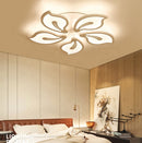 Lustra LED cu telecomanda JASMINE 66W, 5 Petale, lumina Rece/Calda/Neutra, Dimabila, Alb