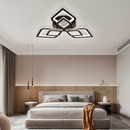 Lustra LED cu telecomanda  Lorenzo, 64W, 3 Petale, lumina Rece/Calda/Neutra, Dimabila, Negru