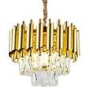 Candelabru Cristal VERSAILLES Petito 3xE14, Diametru 30cm, Auriu, Inaltime Reglabila, Metal si Cristal