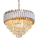 Candelabru Cristal VERSAILLES Eleganza 8x E14, Diametru 50cm, Auriu Lucios si Alb, Inaltime Reglabila Candelabre Cristal Default Title Alessandro Design