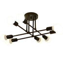 Lustra Clasica Modernist Octa, 8x E27, Negru, Design Modern, Metal, Fara Abajur Lustre Industrial Default Title Alessandro Design