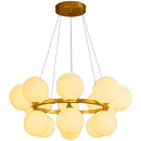 Lustra LOFT Chamber, 15x G9, Alb Auriu, Metal, Inaltime Reglabila, Modern