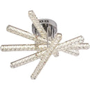 Lustra LED cu telecomanda LUELLA 79W 5 Elemente, Liniara, lumina Rece/Calda/Neutra, Dimabila, Argintiu