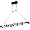Lustra LED suspendata cu telecomanda WAVE 89W, Liniara, lumina Rece/Calda/Neutra, Dimabila, Negru, Inaltime Reglabila Lustre LED cu Telecomanda Default Title Alessandro Design