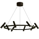 Lustra LED Harman, 29W, 8 Surse, Lumina Neutra, Negru Lustre Moderne Default Title Alessandro Design