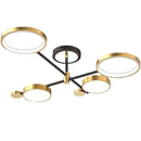 Lustra LED cu Telecomanda MARIA, 4 Elemente, 22W, Lumina Calda/Rece/Neutra, Dimabila, Auriu