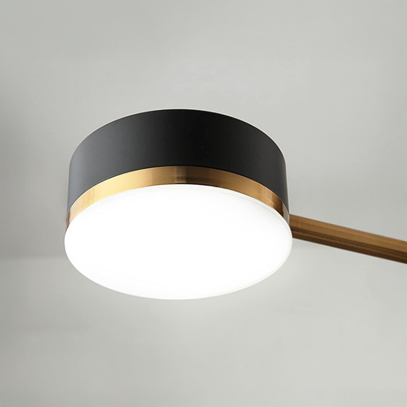 Lustra LED Palius 48W Negru, 4 Brate