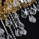 Candelabru SANSSOUCI Royal 12xE14 Metal si Cristal Inaltime Reglabila Alama Antichizata