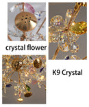 Candelabru Modern cu Cristal, FloraLux, 32xG4, Auriu si Cristale , 54.5cm, Inaltime Reglabila, Metal si Cristal Candelabre Cristal Default Title Alessandro Design