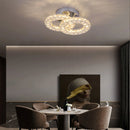 Lustra LED si cristal ZABINA 25W, 2 Cercuri, lumina Rece/Calda/Neutra, Crom Lucios Lustre LED Cristal Default Title Alessandro Design