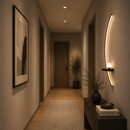 Aplica LED Decorativa GDANSK, 20W, 57x20cm, Lumina Calda / Neutra/ Rece, Negru, Metal si Acril