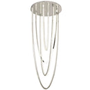 Candelabru LED cu Telecomanda, VEIL, Diametru 80 cm, Inaltime 200 cm,  Lumina Rece/Neutra/Calda, Dimabila, Argintiu, Cristal, Metal