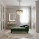 Candelabru Cristal AURUM Petito 3xE14, Diametru 30cm, Inaltime 28cm, Auriu Lucios, Inaltime Reglabila, Design Elegant