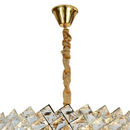 Candelabru Cristal WINDSOR Nobile 5xE14, Diametru 39cm, Auriu Lucios, Inaltime Reglabila