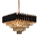 Candelabru Cristal VERSAILLES Nobile 5xE14, Diametru 38cm, Inaltime 35 cm Reglabila, Auriu, Negru, Metal, Cristal Candelabre Cristal Default Title Alessandro Design