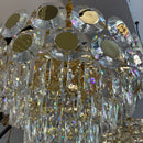 Candelabru MUKE 8*E27, Metal si Cristal, Auriu