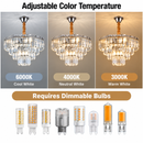 Candelabru Cristal ADAMA Eleganza, 7x E14, Diametru 50cm, Crom Lucios, Inaltime Reglabila
