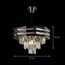 Candelabru Cristal HEXA Ø37cm 5xE14 Negru