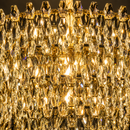 Candelabru Cristal KRAN Magno, 12xE14, Inaltime Reglabila, Metal si Cristal, Auriu