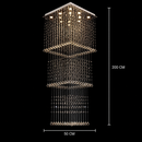 Candelabru Cristal LED 80W PALATINA Auriu, Diametru 50cm, Inaltime 200cm, Model Scara