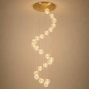 Candelabru Cristal LED KILKENNY Culmino, 144W, Lumina Neutra, Diametru 60cm, Auriu