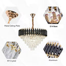 Candelabru Cristal VERSAILLES Magno 8xE14, Diametru 60cm, Negru si Auriu, Inaltime Reglabila Candelabre Cristal Default Title Alessandro Design