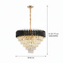 Candelabru Cristal VERSAILLES Magno 8xE14, Diametru 60cm, Negru si Auriu, Inaltime Reglabila Candelabre Cristal Default Title Alessandro Design