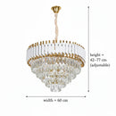 Candelabru Cristal VERSAILLES Magno 8x E14, Diametru 60cm, Auriu Lucios si Alb, Inaltime Reglabila Candelabre Cristal Default Title Alessandro Design
