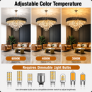 Candelabru Cristal VERSAILLES Supremo 12xE14, Diametru 80cm, Auriu Lucios si Negru, Inaltime Reglabila