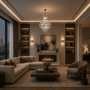 Candelabru Cristal WINDSOR Grande Supremo 14xE14, Diametru 60X90cm, Crom Lucios, Inaltime Reglabila