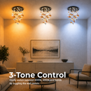 Candelabru LED Cristal ESIK Magno, 63W, Lumina Rece/Calda/Neutra, Metal si Sticla, Auriu