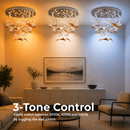 Candelabru LED Cristal ESIK Supremo, 112W, Lumina Rece/Calda/Neutra, Metal si Sticla, Auriu
