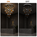 Candelabru LED Cristal ESIK Supremo, 112W, Lumina Rece/Calda/Neutra, Metal si Sticla, Auriu