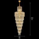 Candelabru Cristal FALL Regalis, 29xE14, D80 cm, Auriu, Metal si Cristal
