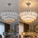 Candelabru Cristal MAJESTIC Regalis 21x E14, Diametru 80cm, Crom Lucios, Inaltime Reglabila