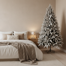 Decorațiune Brad Artificial GLEIS, 210 cm, 1200 vârfuri, Suport Metalic, Plastic, Verde