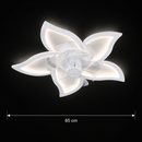 Lustra LED Ventilator DAFIA cu Telecomanda, 49W, D85cm, Lumina Rece/Neutra/Calda, Metal si Plastic, Alb