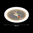 Lustra LED ROCKET 49W, Diametru 49cm, lumina Rece/Calda/Neutra, Alb Albastru
