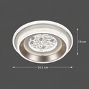 Lustra LED KALESO Petito, 37W, Diametru 24.5cm, Lumina Calda/Neutra/Rece, Alb, Metal si Cristal
