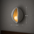 Aplica LED Decorativa CONCHA, 30x35cm, 1xE27, Polistiren, Gri