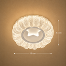 Lustra LED STARR Petito, 21W, Diametru 19cm, Lumina Calda/Neutra/Rece, Alb, Metal si Cristal