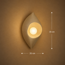 Aplica LED Decorativa LEFFER, 30x20cm, 1xE27, Polistiren, Alb