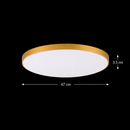 Plafoniera LED SOLIS, D47cm, 70W, Lumina Rece 6000K, Auriu