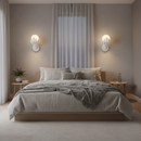 Aplica LED Decorativa MANO, 15x30cm, 1xG9, Sticla si Resina, Alb