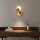 Aplica LED Decorativa MANO, 15x30cm, 1xG9, Sticla si Resina, Auriu