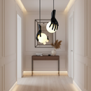 Aplica LED Decorativa MANOS, 13x120cm, 1xE27, Sticla si Resina, Negru