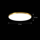 Plafoniera LED SOLIS 27cm 20W Lumina Rece Auriu Plafoniere LED Default Title Alessandro Design